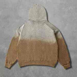 เสื้อสเวตเชิ้ตผู้ชายสีน้ำตาลลายจุดถักนิตติ้งทรงปกติสไตล์ลำลองสำหรับฤดูใบไม้ร่วง ผ้าฝ้าย 100% ลายพิมพ์ - Product Image 6