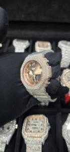 นาฬิกา Hip Hop Luxury Styles รุ่น RTDRT856 ตัวเรือนประดับเพชร VVS Moissanite หน้าปัดดิจิตอล ควอตซ์ สแตนเลสสตีล แฟชั่นใหม่ - Product Image 4