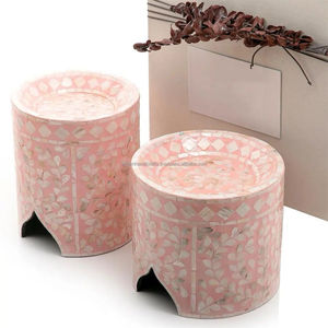 ที่วางขนมสไตล์วินเทจแบบฝังติดกระดูกทำจากไข่มุกแม่ของสไตล์ใหม่จานเค้กช็อคโกแลตพร้อมขาตั้งไม้ม็อบช็อคโกแลต - Product Image 6