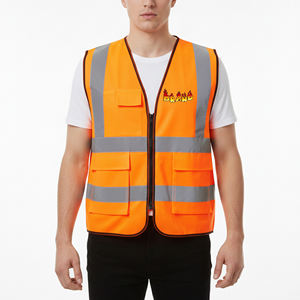 Vente en gros de gilets de sécurité à multiples poches, uniformes de vétérinaires, logo personnalisé, ANSI classe 1, imperméables, réfléchissants, avec éclairage LED - Product Image 1