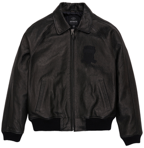 Chaqueta de Cuero Genuino de Piel de Vaca con Grabado de Avestruz para Hombre, Cuello Vuelto, Patrón de Puntos Grabados, Bordado Personalizado, Corte Holgado - Product Image 1