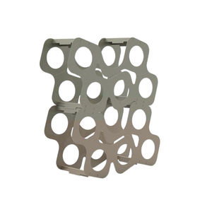 Porte-bouteilles de vin en métal de qualité supérieure, design pyramidal moderne, sur pied, pour comptoir, organisateur de bouteilles de vin pour bar à domicile - Product Image 3