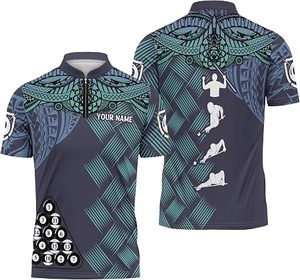 Maillot de snooker personnalisé à demi-zip pour équipe de billard 8 boules - Product Image 4