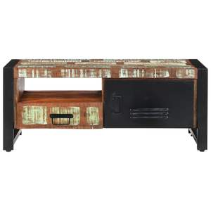 Tavolino da caffè in legno massello di recupero 39,4x19,7x16,1 pollici - Product Image 2