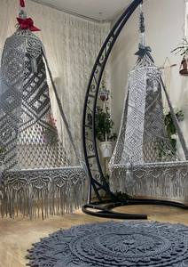 Columpio doble de macramé, columpio de patio, columpio de jardín de macramé, regalo de inauguración de casa, columpio - Product Image 4