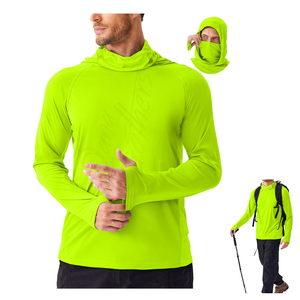 Vêtements de pêche personnalisés sublimés, respirants, UPF 50+, chemises à capuche de pêche pour hommes avec protection UV, manches longues - Product Image 5
