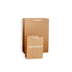 Sacchetto Regalo Iln M 26x32x10cm in Carta Kraft con Manico per Confezioni Regalo - Product Image 1