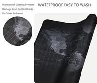 Offre Spéciale étanche antidérapant base en caoutchouc naturel carte du monde tapis de bureau pour ordinateurs avec surface en tissu