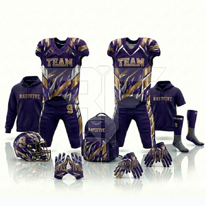 Ventes en gros de maillots et uniformes de football américain personnalisés, respirants, anti-transpiration, séchage rapide, options grandes tailles - Product Image 2