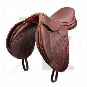 Silla de doma profesional para equitación, de cuero vacuno de primera calidad, asiento antideslizante, productos de carreras de caballos ingleses de la India. - Product Image 4