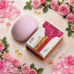 Premium Livealth <b>Soap</b> with Rose Fragrance for Face & All Skin Types-Smooth Healthy Skin and Long Lasting Refreshing <b>Scent</b> - Product Image 2
