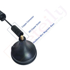 สายอากาศแม่เหล็กแบบสปริงโพลาไรซ์แนวตั้ง8dBi RG174 (L-3Mtr) สายอากาศ + สำหรับขั้วต่อตัวผู้140มม. ผลิตในประเทศอินเดีย433MHz - Product Image 3