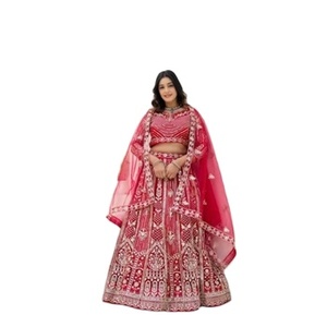 Sarees indio listo para usar 1M listo para usar Saree Bollywood secuencia bordado seda color melocotón Sarees fiesta desgaste por Fatema - Product Image 3