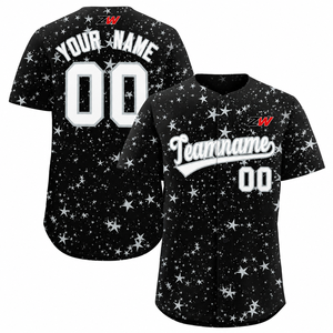 Maillot de baseball personnalisé à col en V, rayures bleues, fines rayures blanches et rouges, qualité supérieure, dernier style, prix abordable pour hommes - Product Image 1