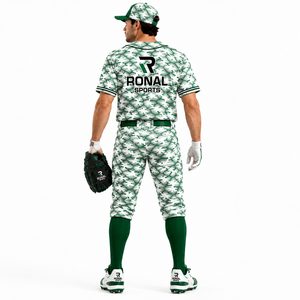 Maillots de baseball personnalisés à manches courtes avec logo par sublimation, style hip-hop, uniformes complets pour hommes, tailles plus - Product Image 4