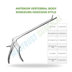 Rongeur para Cuerpo Vertebral Anterior Estilo Hodgson 250mm 300mm Instrumento Quirúrgico Neuroespinal para Extracción Ósea - Product Image 2