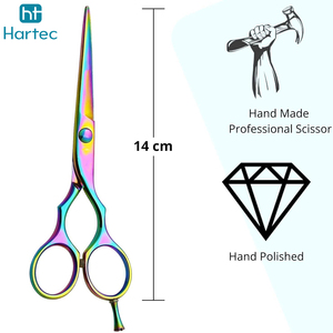 Ciseaux de coiffure professionnels ergonomiques en acier inoxydable multicolores de 5,5 pouces pour femmes, hommes et barbiers – Outils de coupe de cheveux - Product Image 5