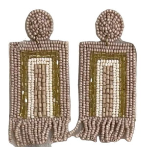 Modernos y Elegantes Pendientes Largos Hechos a Mano con Borlas de Cuentas, Decoración Retro para las Orejas con Flores Irregulares, Bonitos de MD HANDICRAFTS - Product Image 4