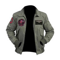 Blouson Tactique Personnalisé pour Homme, Coupe-Vent en Coton, Style Aviateur avec Écussons, Veste Streetwear