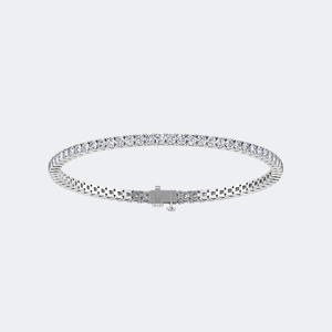 Pulsera de tenis con diamantes redondos engastados en punta de 4.36 CTW - Product Image 2