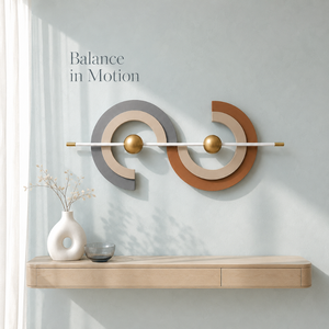 Décoration murale géométrique moderne en fer |   Sculptures contemporaines en métal abstraites en forme de cercle, décoration murale pour la maison, salon, chambre à coucher - Product Image 2