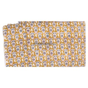 Tela de algodón estampada con bloques a mano de diseño personalizado para prendas de vestir, muebles para el hogar y accesorios para bolsos, tela estampada de materia prima - Product Image 6