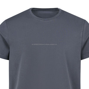 Camiseta de Hombre de Alta Calidad 100% Algodón, Ecológica, Transpirable, con Logotipo Personalizable, Modelo Nuevo, Cuello Redondo, Color Carbón, 220 Gramos - Product Image 2