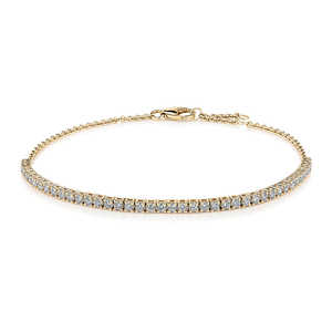 Women's 14K <b>Solid</b> <b>Gold</b> 1.00 Ct Lab Grown Diamond Tennis Bracelet Brilliant Cut Rhodium Plated IGI Certified Engagement Gift - Product Image 5
