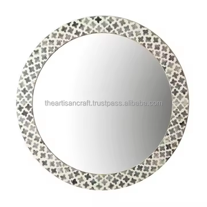 Bone Inlay Wall <b>Mirror</b> – Decorative Bone Inlay Hanging <b>Mirror</b> for Living Room Bedroom Bathroom Entryway & Home Decor - Product Image 6