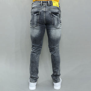 Jeans gris stretch de qualité supérieure pour hommes, best-seller, taille mi-haute, marque Gex. - Product Image 4