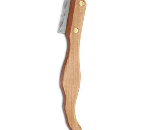 Professional Grooming <b>Dog</b> Stainless Steel Wooden Handle Stripping Knife - Product Image 5