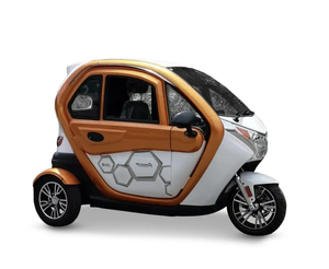 MEILLEURE OFFRE 2026 : Mini-voiture à trois roues avec cabine fermée, design blanc et noir, vitesse maximale inférieure à 40 km/h, Pocket Bike - Product Image 6