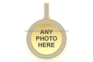 Lab Grown Iced Diamond 925 Sterling Silver White Gold Plated Fine Pendants Charms Custom Hip Hop Jewelry Photo <b>Memory</b> RIP Ideas - Product Image 5