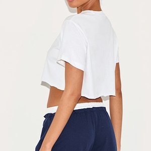 เสื้อยืดโอเวอร์ไซส์ทรงหลวม แขนสั้น ล้างสีแบบแอซิดวอช สำหรับเด็กผู้หญิง ไซส์พลัส สไตล์ลำลอง - Product Image 5