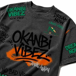 Custom Mens Acid Wash <b>Graffiti</b> Print Oversized <b>T</b> <b>Shirt</b> Summer Hip Hop Streetwear Tee Breathable Cotton Graphic Clothing - Product Image 4