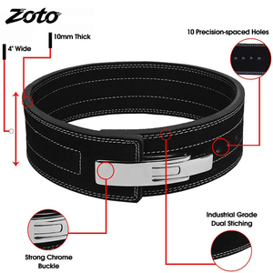 Durable Lever Belt for Gym Workout 13mm Leather Powerlifting Squat Deadlift Belt Fitness <b>Back</b> <b>Support</b> Gear - Product Image 6