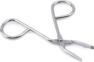 Juego de Pinzas de Acero Inoxidable de Lujo, Hechas a Mano, Duraderas y Reutilizables, con Mango de Tijera, Planas, Rectas y Puntiagudas, para Cejas y Vello Facial - Product Image 5