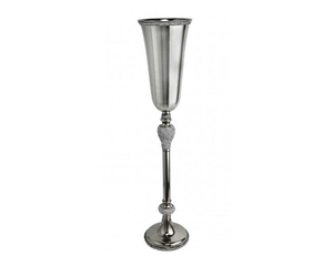 Florero de Metal Plateado de Lujo, Diseño Moderno, Decorativo, para Decoración de Mesa de Estilo Nórdico - Product Image 3