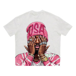 Camiseta Oversize de Algodón Pesado para Hombre, Estilo Urbano Holgado, Hecha a Medida, Casual, Moda de Verano 2026 - Product Image 1