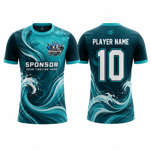 Servicio OEM: Camiseta de Fútbol con Tecnología de Enfriamiento de Seda de Hielo y Mezcla de Poliéster, Tejido Ligero, Gráficos por Sublimación, Ropa Deportiva para Equipos - Product Image 1