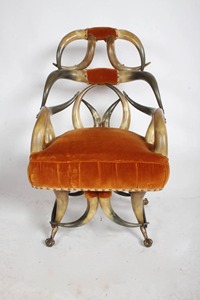 Fauteuil lounge en corne de buffle style vintage, meuble décoratif en bois fait main, fauteuil relaxant pour la maison - Product Image 2
