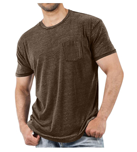Camiseta Formal de Hombre, 100% Algodón, Diseño Sólido, Tejida, con Logotipo Personalizado y Patrón de Letras - Product Image 3