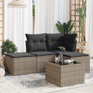 Conjunto de Sofás de Jardín en Gris Oscuro - Product Image 1