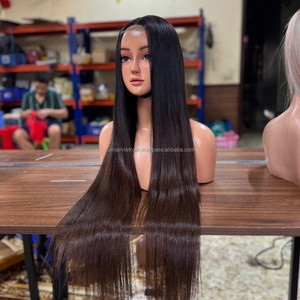 วิกผมแท้เวียดนามแบบผูกเชือกด้านหน้า ขายดีที่สุด ผมยาวตรงเรียบเนียน 200% 250% วิกผมแท้แบบไม่ต้องใช้กาว คุณภาพสูง - Product Image 3