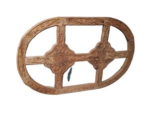 Juego de Mesa de Comedor Extensible de Madera Maciza con Sillas, Forma Ovalada, Diseño Industrial, Muebles de Comedor con Detalles Tallados - Product Image 2