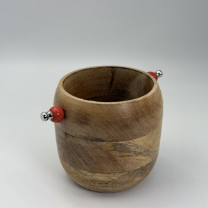 ที่ใส่ช้อนส้อมไม้แบบใหม่พร้อมด้ามจับประดับลูกปัด ดีไซน์หรูหราสำหรับบ้าน ครัว โรงแรม และร้านอาหาร ในราคาประหยัดในอินเดีย - Product Image 2