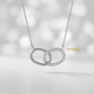 Collar con Colgante de Diamante de Lujo, Símbolo de Amor Eterno, Joyería de Oro para Mujer, Perfecto para Aniversario de Bodas y Estilo - Product Image 4