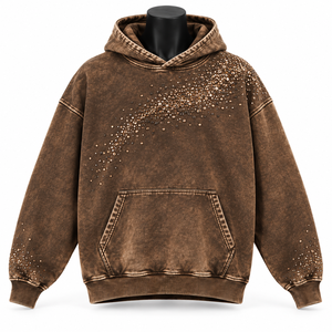 Sudadera con Capucha Unisex Extra Grande, Color Sólido, Logotipo Bordado y en Relieve, Bolsillo Delantero, Tejido Casual, 100% Algodón, Ropa de Otoño - Product Image 2