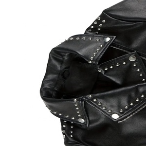 Chaqueta de Cuero Elegante de Manga Larga para Mujer, Abrigo de Invierno Cálido, Bordado, con Cierre, Acolchado, Transpirable, Corte Regular, Ropa de Exterior Tejida - Product Image 5