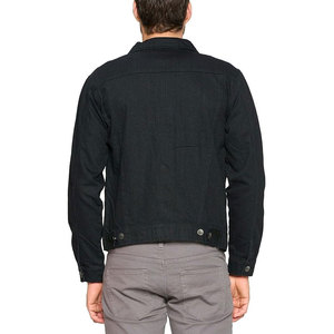 Outfitize International Vente en gros de vestes en jean noires pour hommes, impression de logo personnalisé, streetwear, vestes en jean tendance - Product Image 3